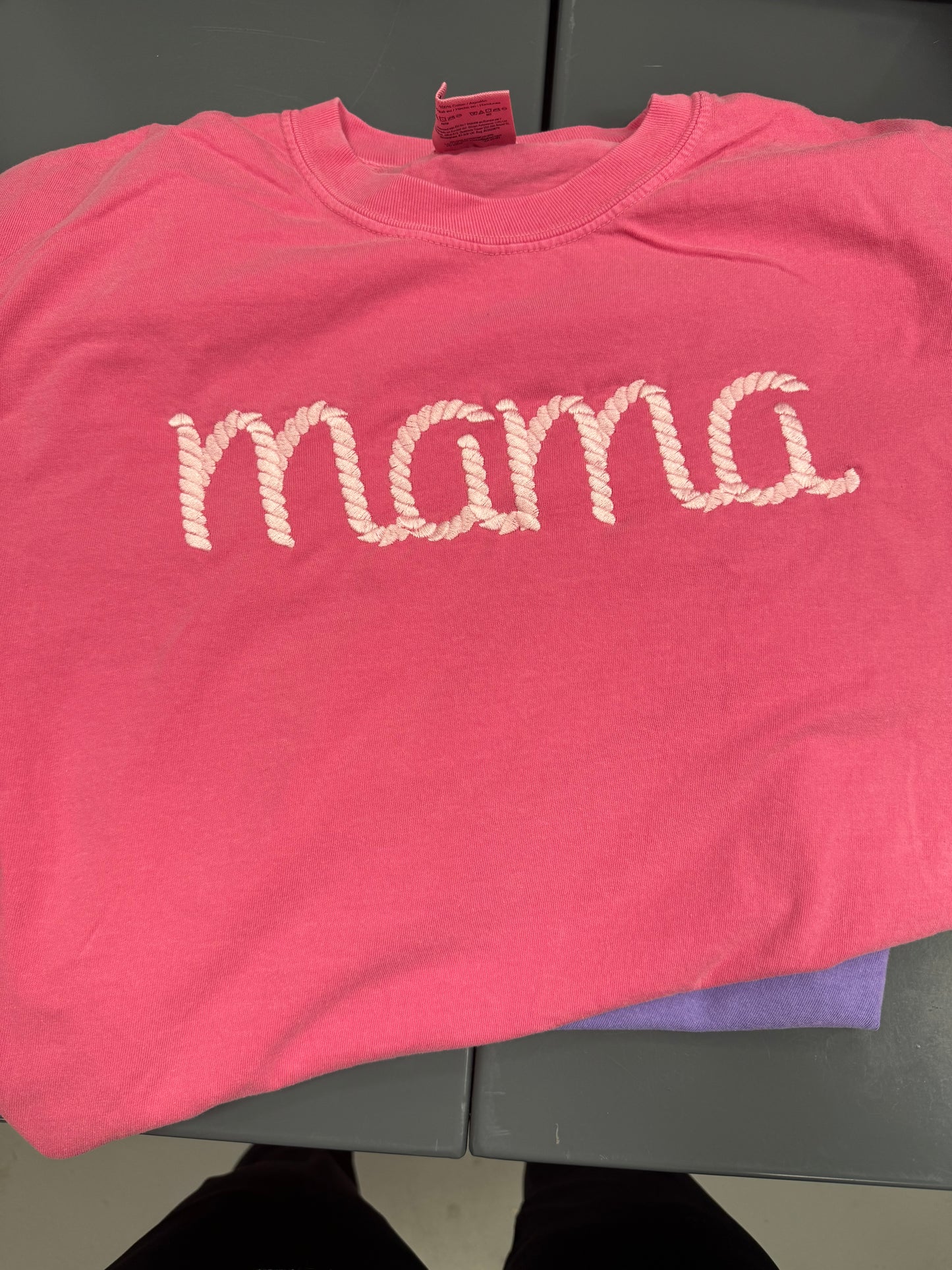 Rope Embroidery mama T-Shirt